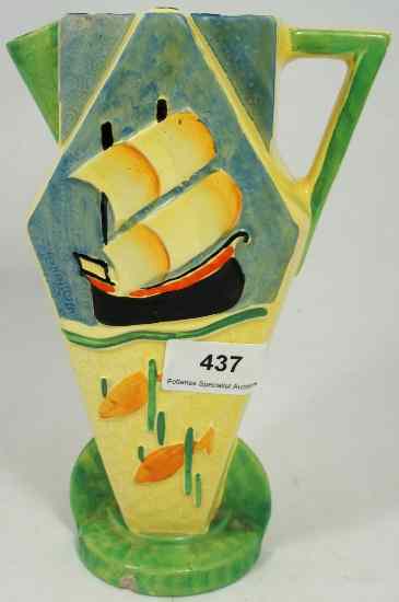 Appraisal: Burleigh ware Rare Art Deco jug decorated with Ships and