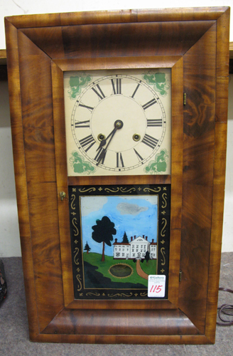 Appraisal: AN EMPIRE MAHOGANY OGEE SHELF CLOCK American mid th century