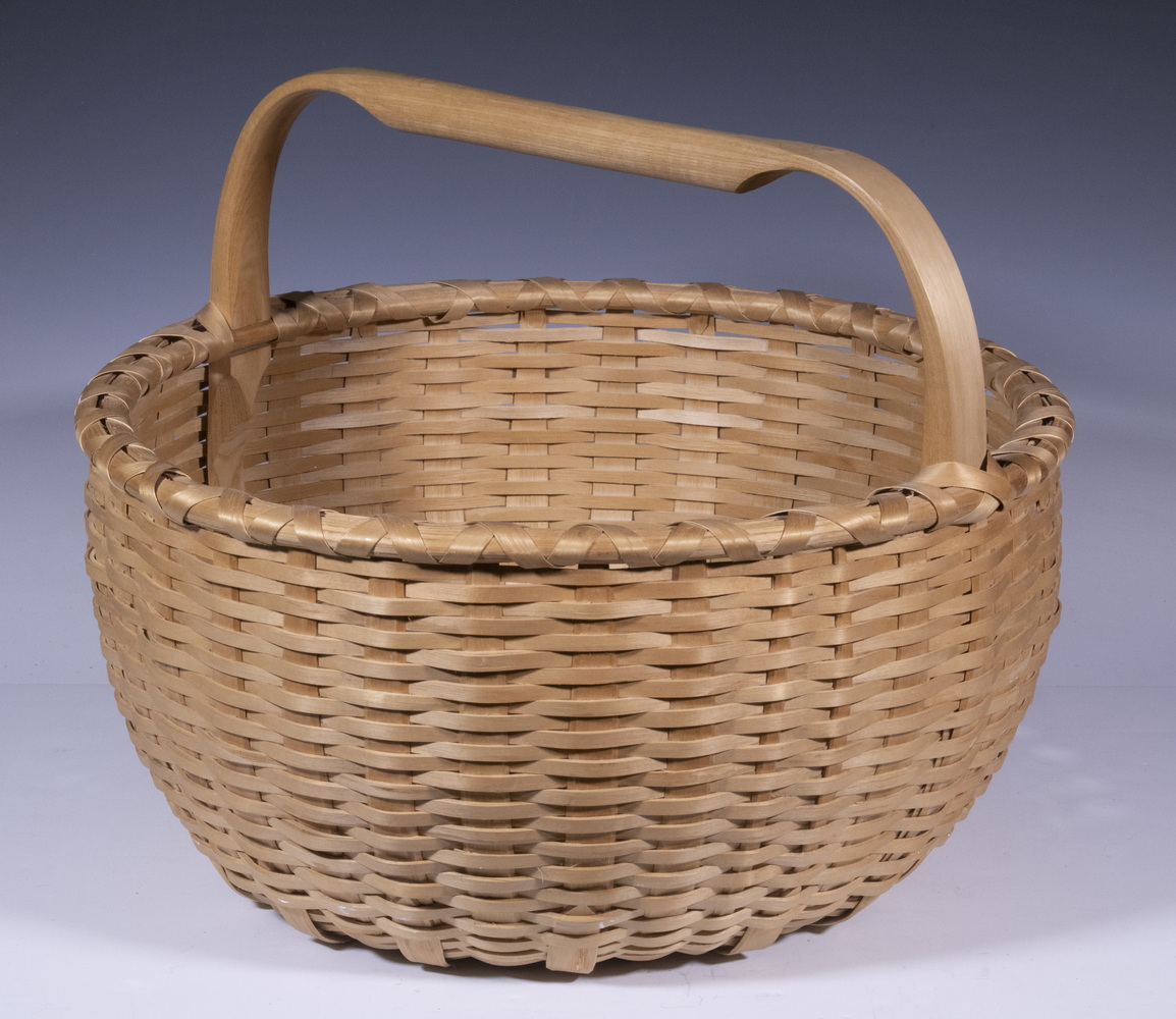 Appraisal: STEPHEN ZEH ME CONTEMPORARY BASKET Finely Crafted Ash Splint Maine