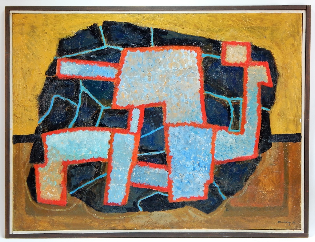 Appraisal: ROBINSON MURRAY MODERN ABSTRACT ENIGMA PAINTING Massachusetts - Titled Enigma