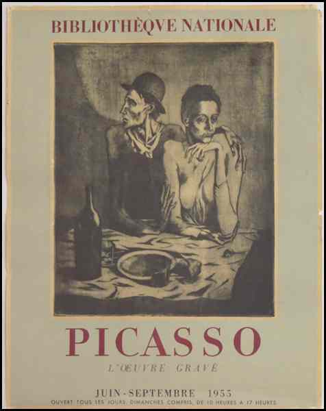 Appraisal: PICASSO GRAPHIC WORK POSTER L'Oeuvre Grave lithographic poster published by