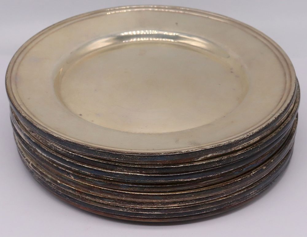 Appraisal: STERLING Alvin Sterling Bread Plates Includes Alvin sterling bread plates