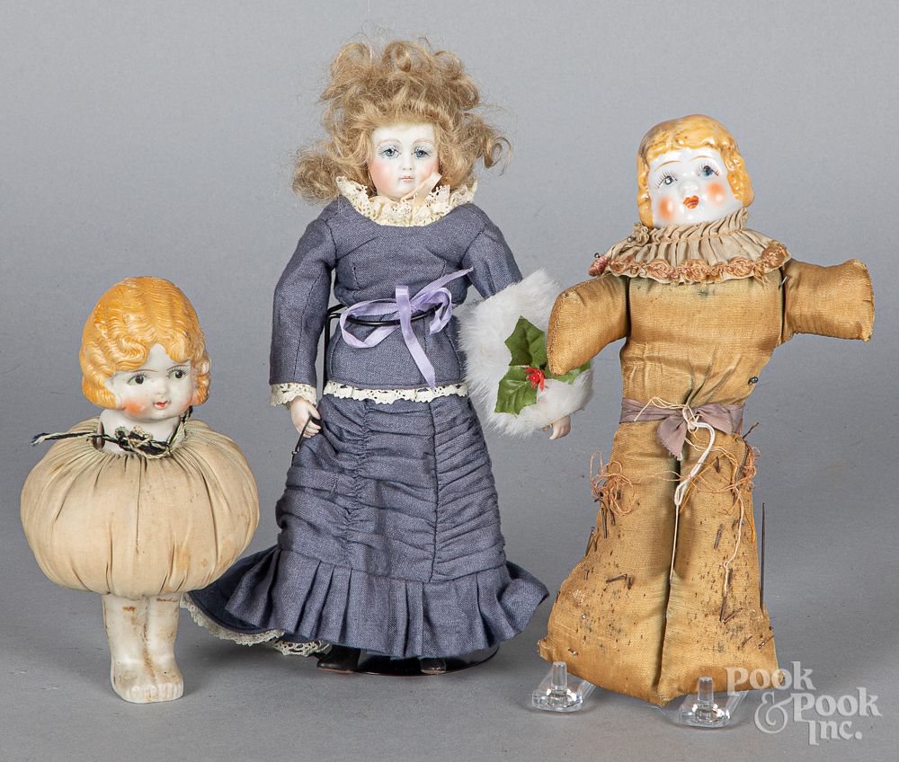 Appraisal: Cathy Hansen bisque artisan doll etc Cathy Hansen bisque artisan