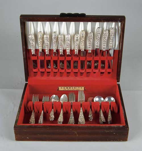 Appraisal: -PIECE FLATWARE SET BY SCHOFIELD IN THE BALTIMORE ROSE PATTERN