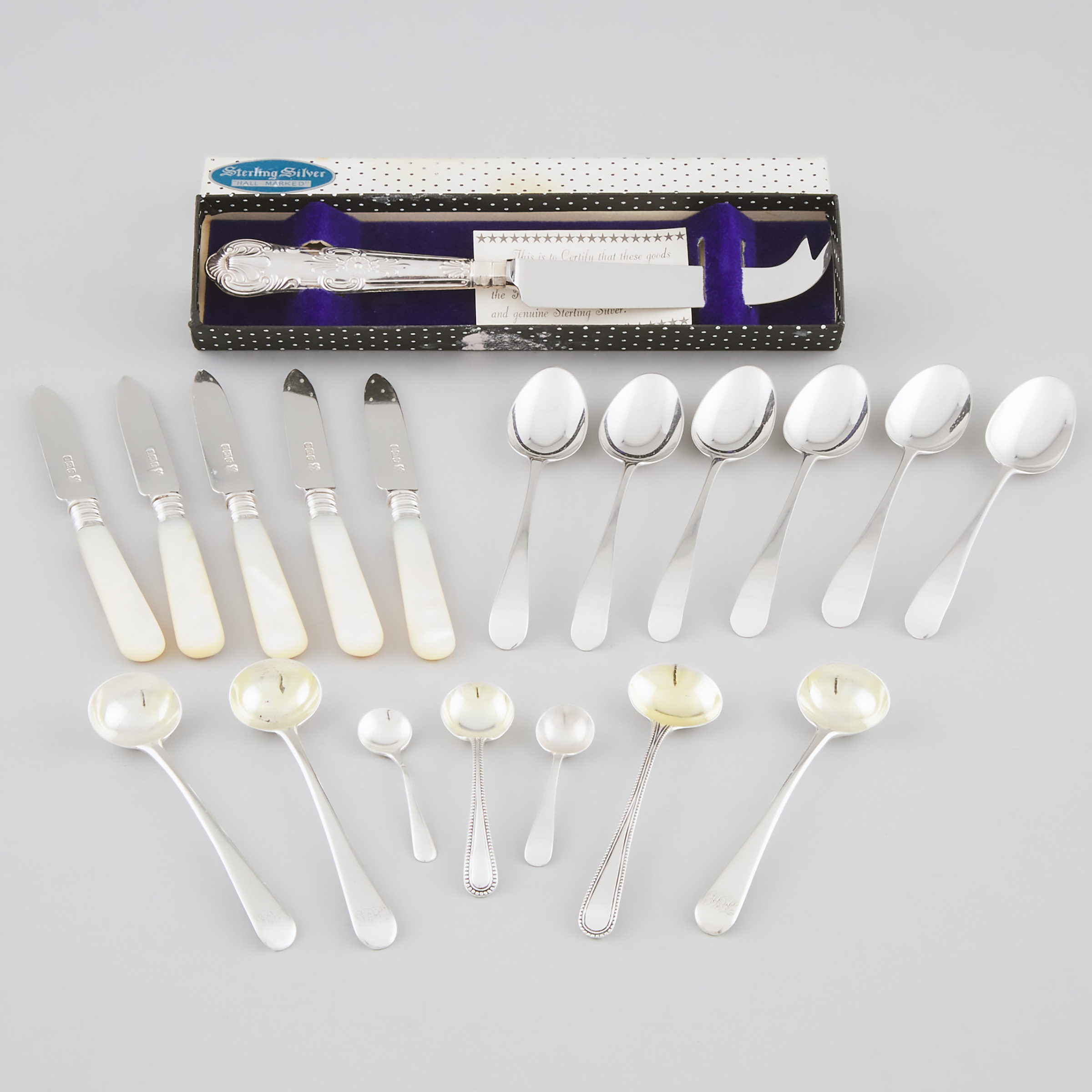 Appraisal: Group of Georgian and Later English Silver Flatware late th-