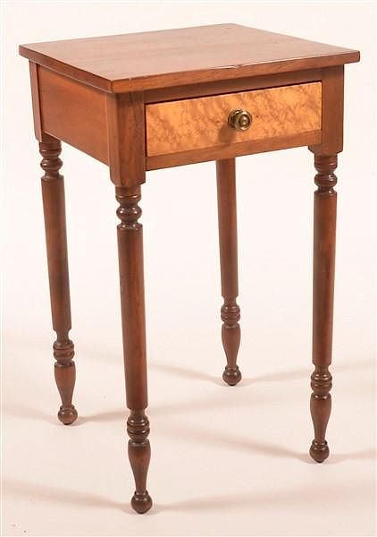 Appraisal: PA Federal Cherry and Birds Eye Maple Stand Pennsylvania Federal