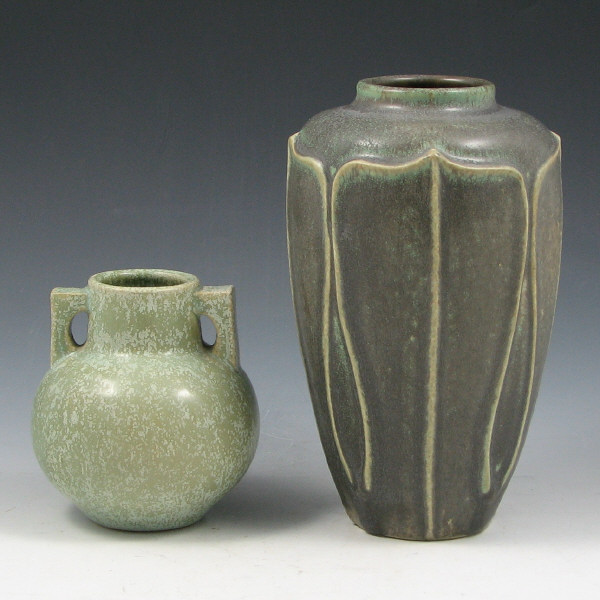 Appraisal: Two cotemporary Arts Crafts art pottery vases including a small