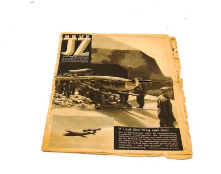 Appraisal: Lot consists of copy of German newspaper dated cover depicting