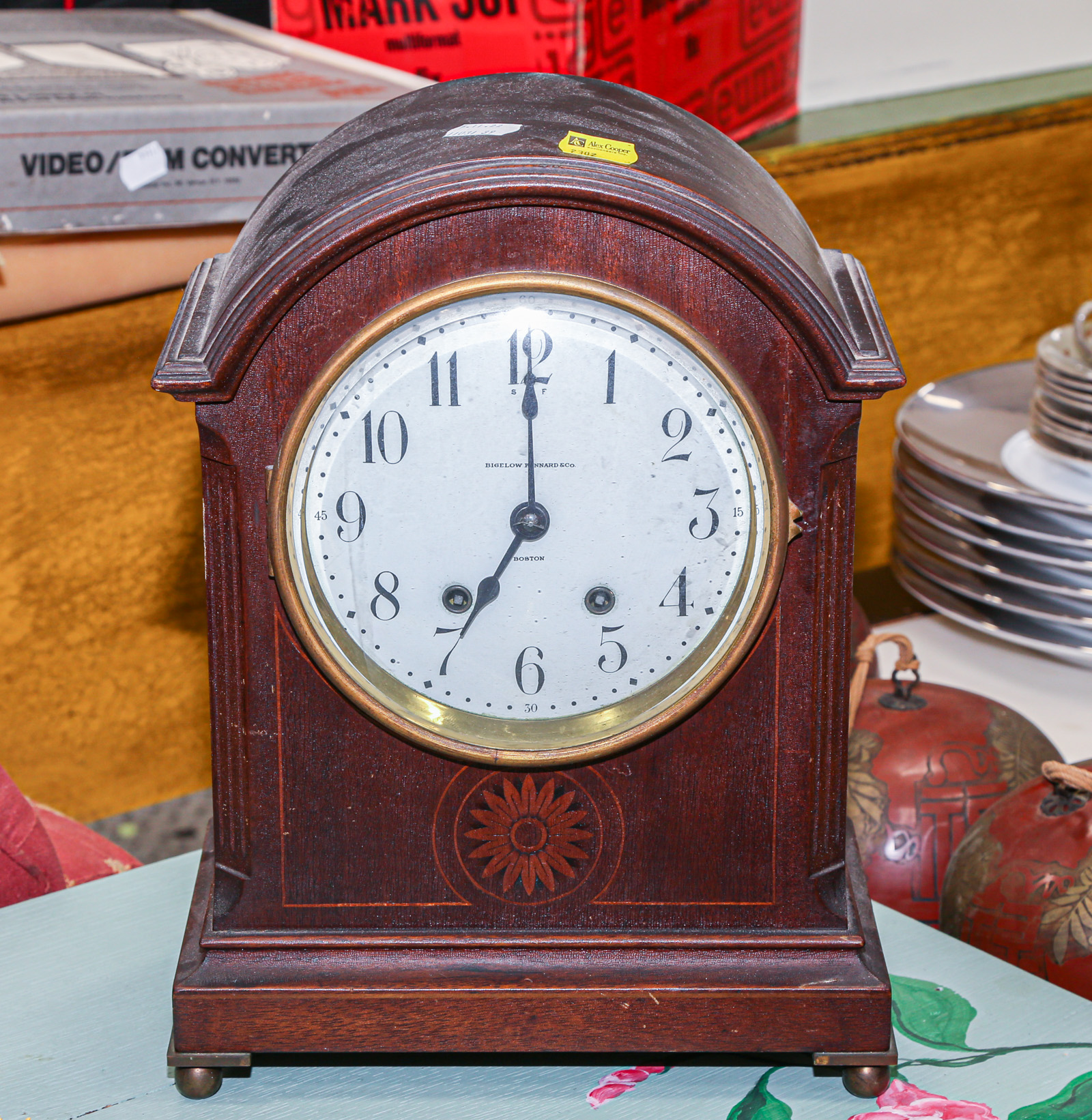 Appraisal: BIGELOW KENNARD CO WOOD CASED SHELF CLOCK Early th century