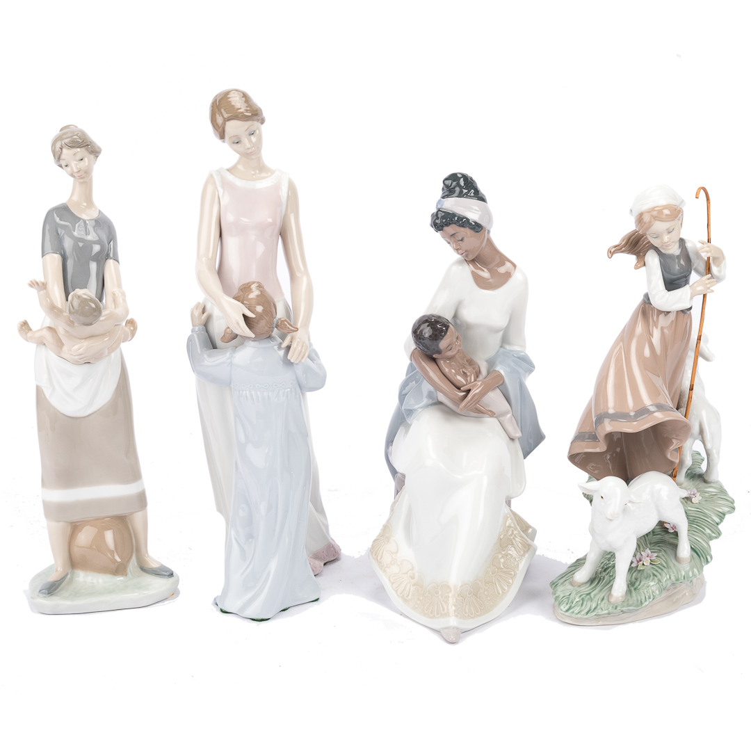 Appraisal: Four Lladro porcelain figures including A Mother's Embrace Someone to