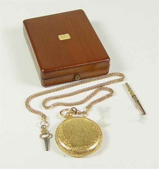 Appraisal: Hyde Goodrich New Orleans Chronometer Pocket Watch kt gold Engraved