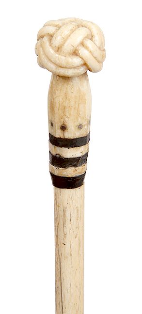 Appraisal: Turk s Knot Scrimshaw Nautical Cane- Ca - Exclusive on