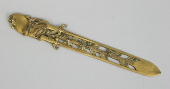 Appraisal: A French Gilt Bronze Letter Opener by Arthur Gangand French