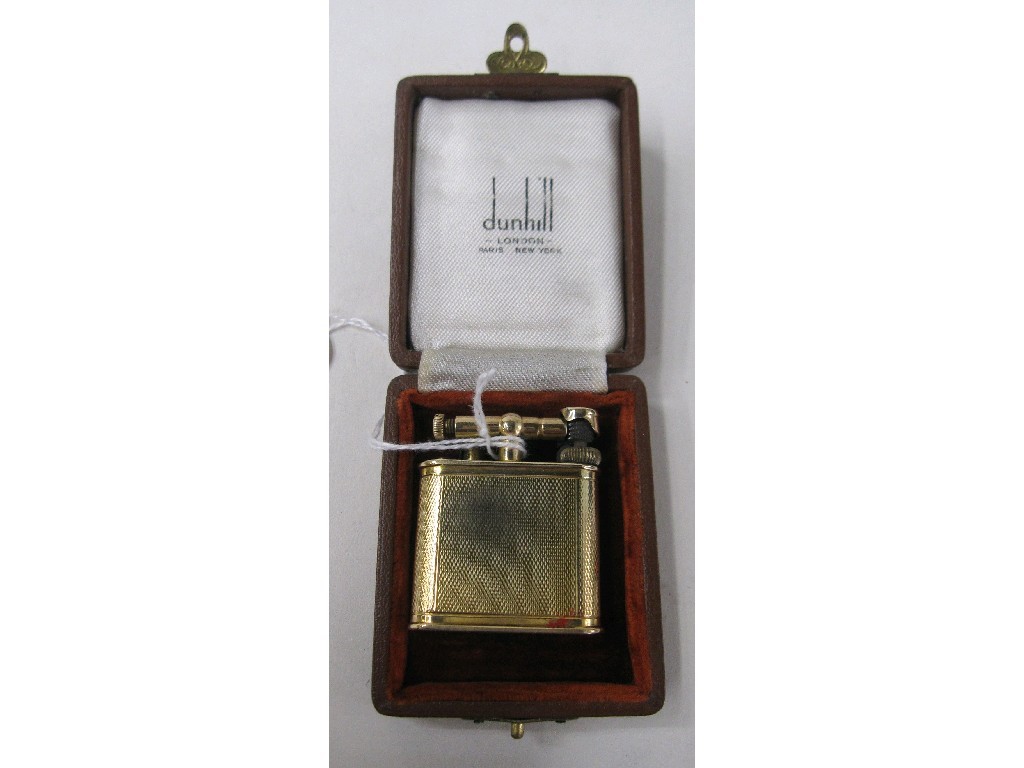 Appraisal: ct gold Dunhill cigarette lighter in case