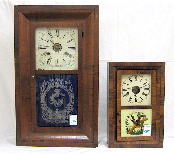 Appraisal: TWO ANTIQUE CONNECTICUT SHELF CLOCKS Seth Thomas Kitchen model with