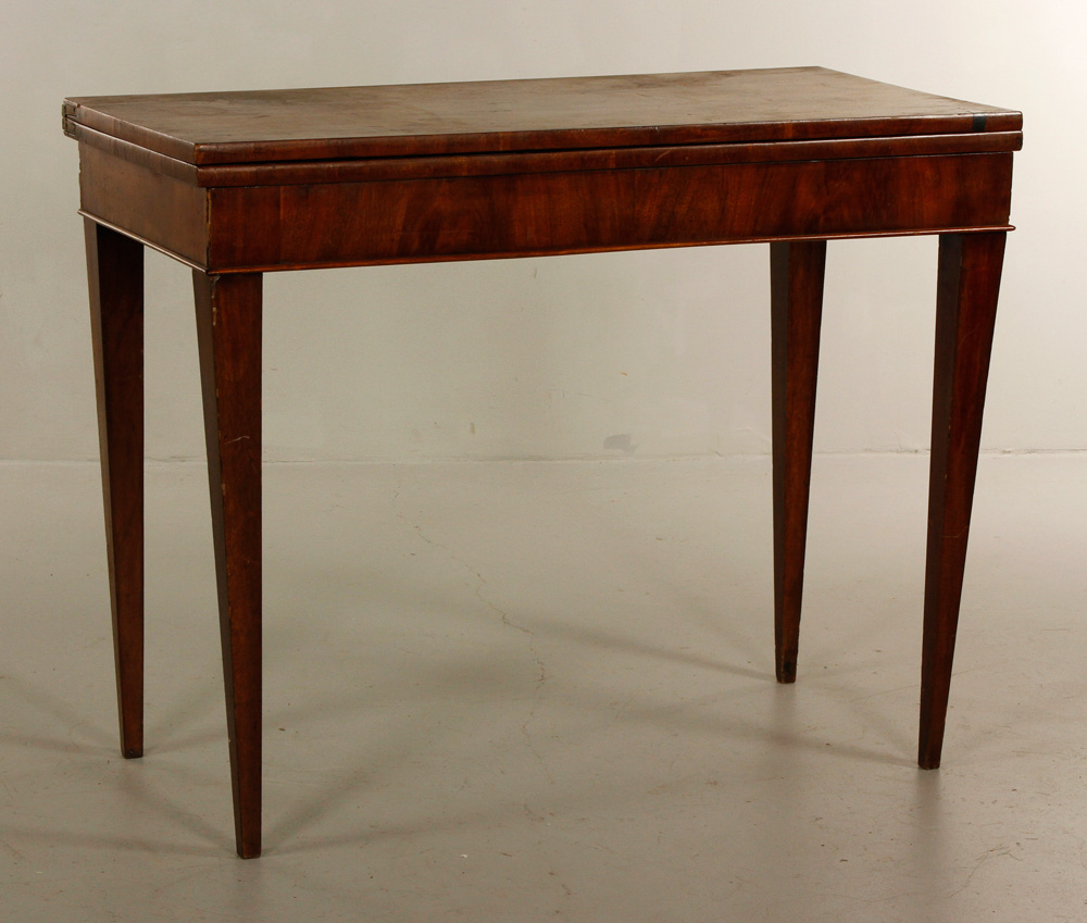 Appraisal: - th C Mahogany Game Table th century game table