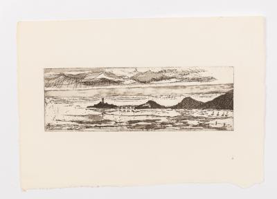 Appraisal: Leslie Duxbury - Mumbles Swansea etching plate size cm x