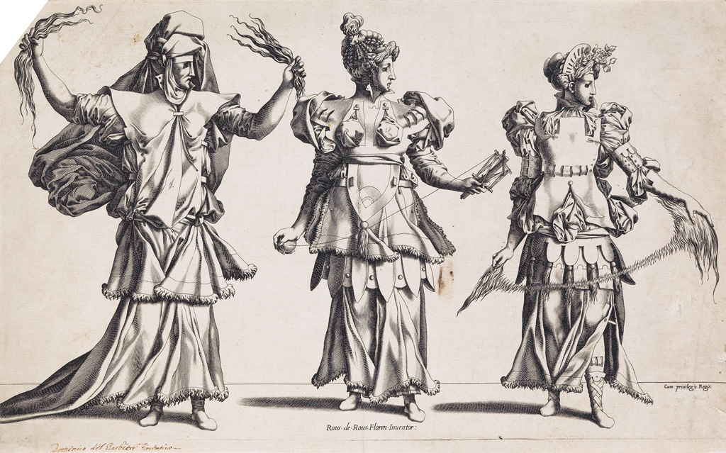 Appraisal: PIERRE MILAN after Rosso Fiorentino The Three Fates Costume Designs