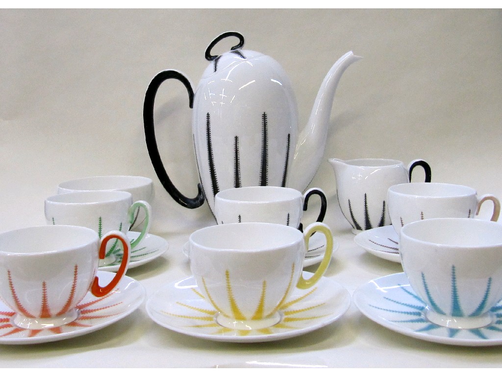 Appraisal: Royal Stafford Merlinware Starlite coffee set