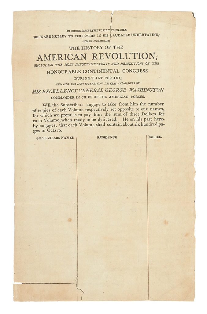 Appraisal: AMERICAN REVOLUTION--HISTORY Hubley Bernard The History of the American Revolution