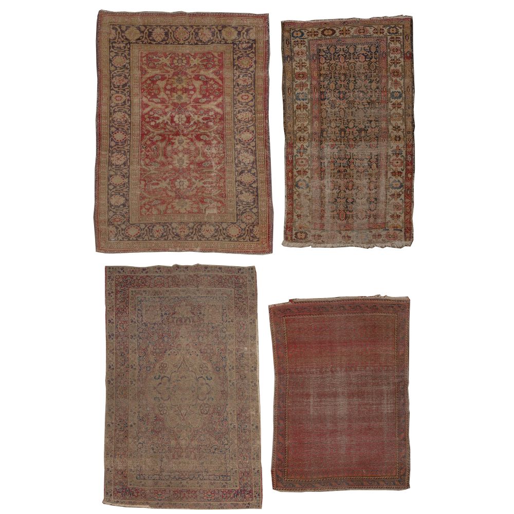 Appraisal: PERSIAN WOOL RUG ASSORTMENT items including a handwoven floral abstract