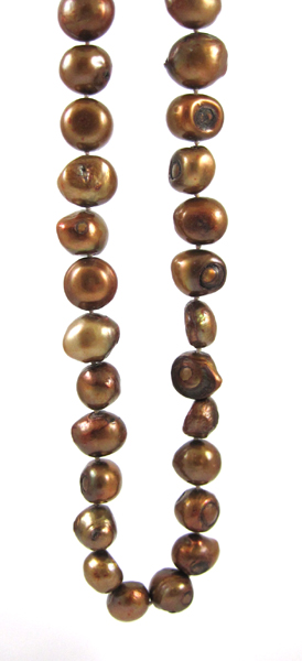 Appraisal: OPERA LENGTH BAROQUE BROWN PEARL NECKLACE measuring - inches in