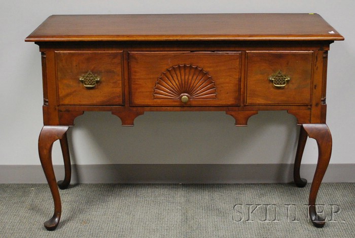 Appraisal: Queen Anne Style Carved Walnut Lowboy