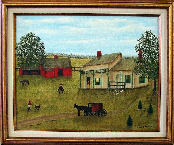 Appraisal: Old House in Meyersville New Jersey oil on canvas x