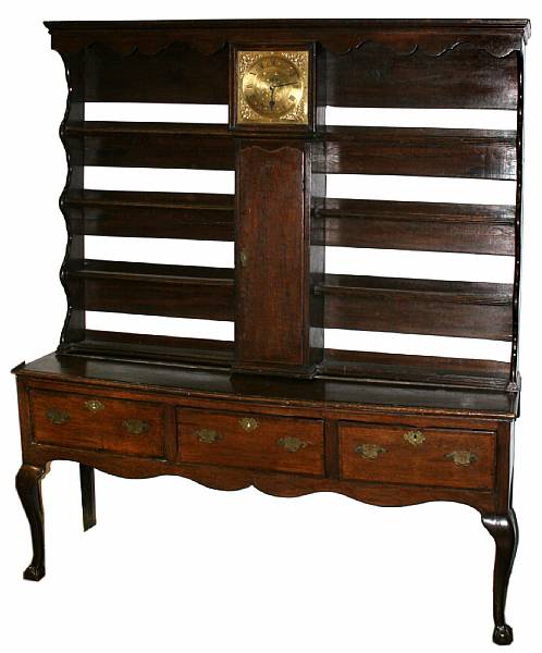 Appraisal: A George III Provincial oak dresser height in width ft