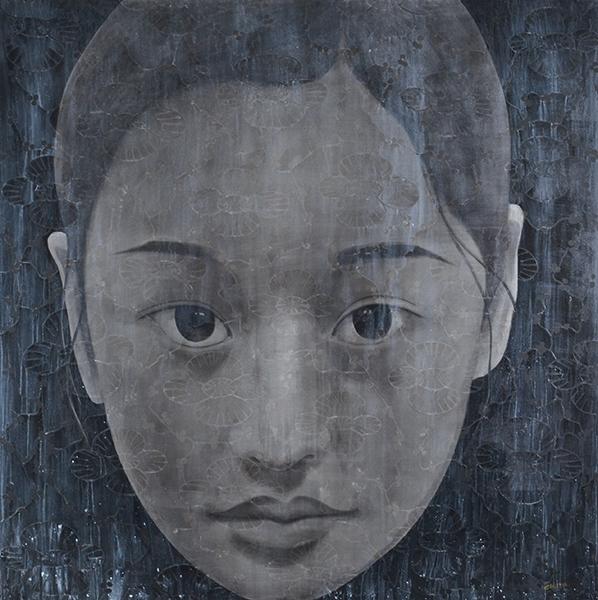 Appraisal: VICHIT NONGNUAL Thai th Century Face acrylic on canvas x