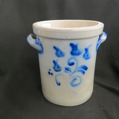 Appraisal: Blue Decorated Salt Glaze Crock excellent