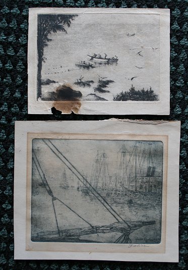 Appraisal: CLEMENT S Gabrielle American - Hauling in the Nets Etching