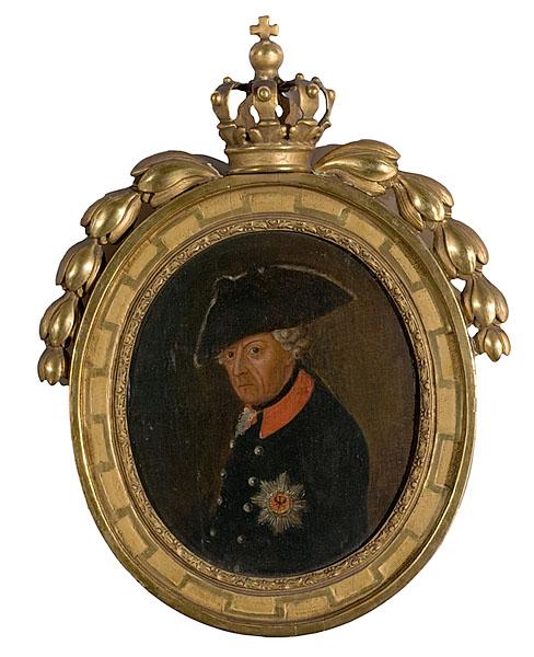 Appraisal: FREDERICK THE GREAT - OIL PAINTING likely Continental th century