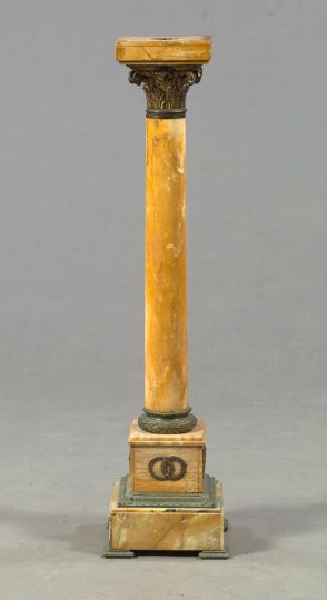 Appraisal: Empire-Style Marble and Bronze-Mounted Pedestal in the neoclassical taste ca