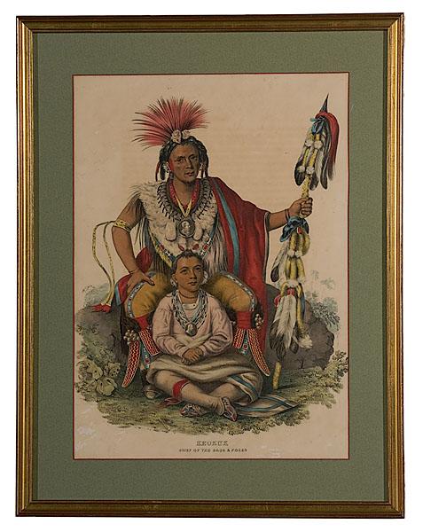 Appraisal: MCKENNEY HALL KEOKUK CHIEFS OF THE SACS FOXES color lithograph