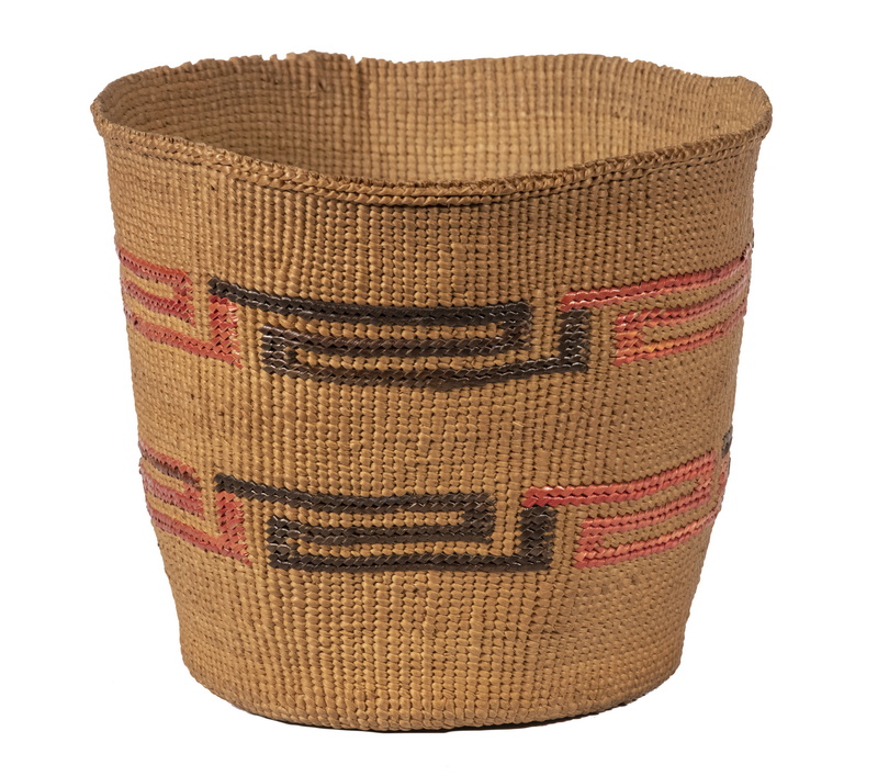 Appraisal: EARLY TLINGIT BASKET Haida Tapered Spruce Root Basket in fine