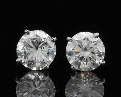 Appraisal: A Pair of Diamond Stud Earrings EGL Certified k white