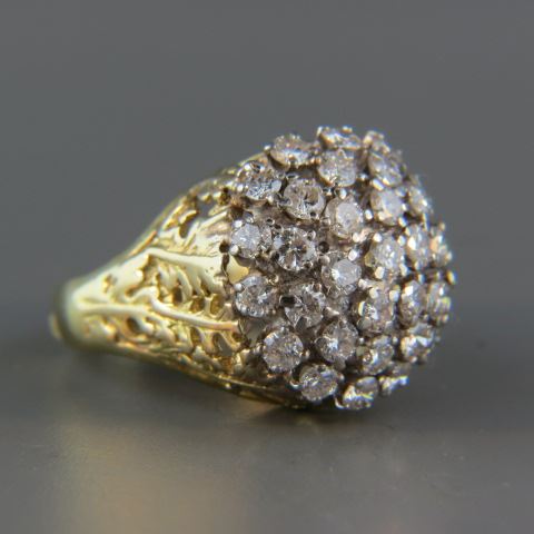 Appraisal: Diamond Ring round diamonds totaling carats in dome style k