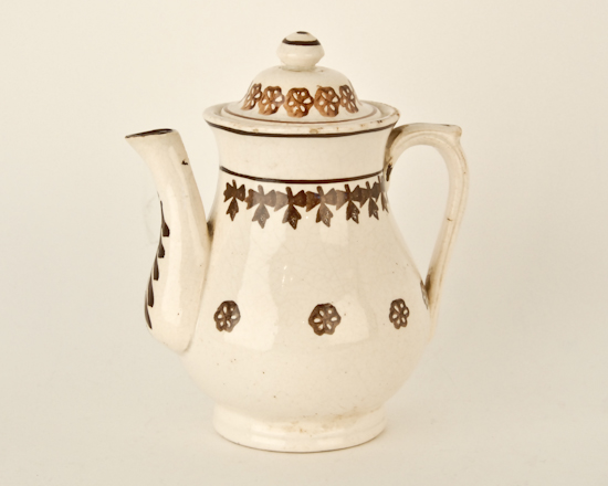 Appraisal: Staffordshire Miniature Tea Pot brown painted design H