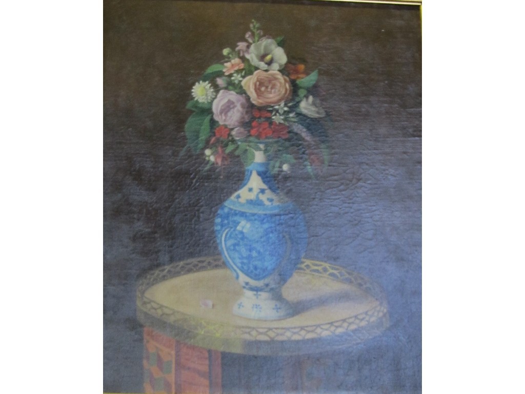 Appraisal: AFTER RICHTER Oil process reproduction still life