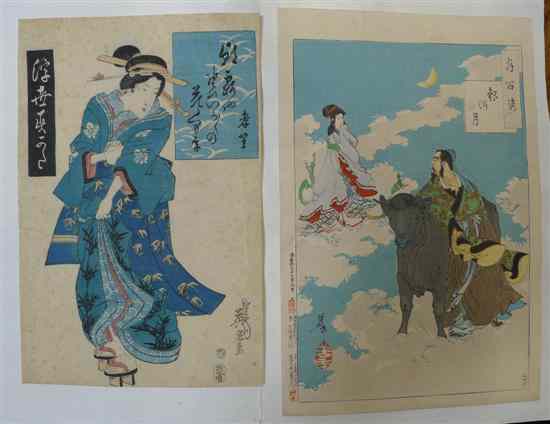 Appraisal: Yoshitoshi - woodblock print Scene from one hundred aspects of