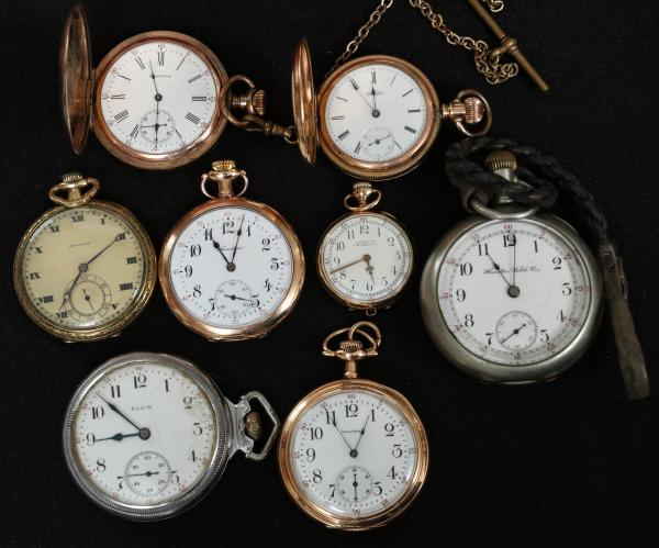 Appraisal: A COLLECTION OF ANTIQUE POCKET WATCHESThe eight watches with dials