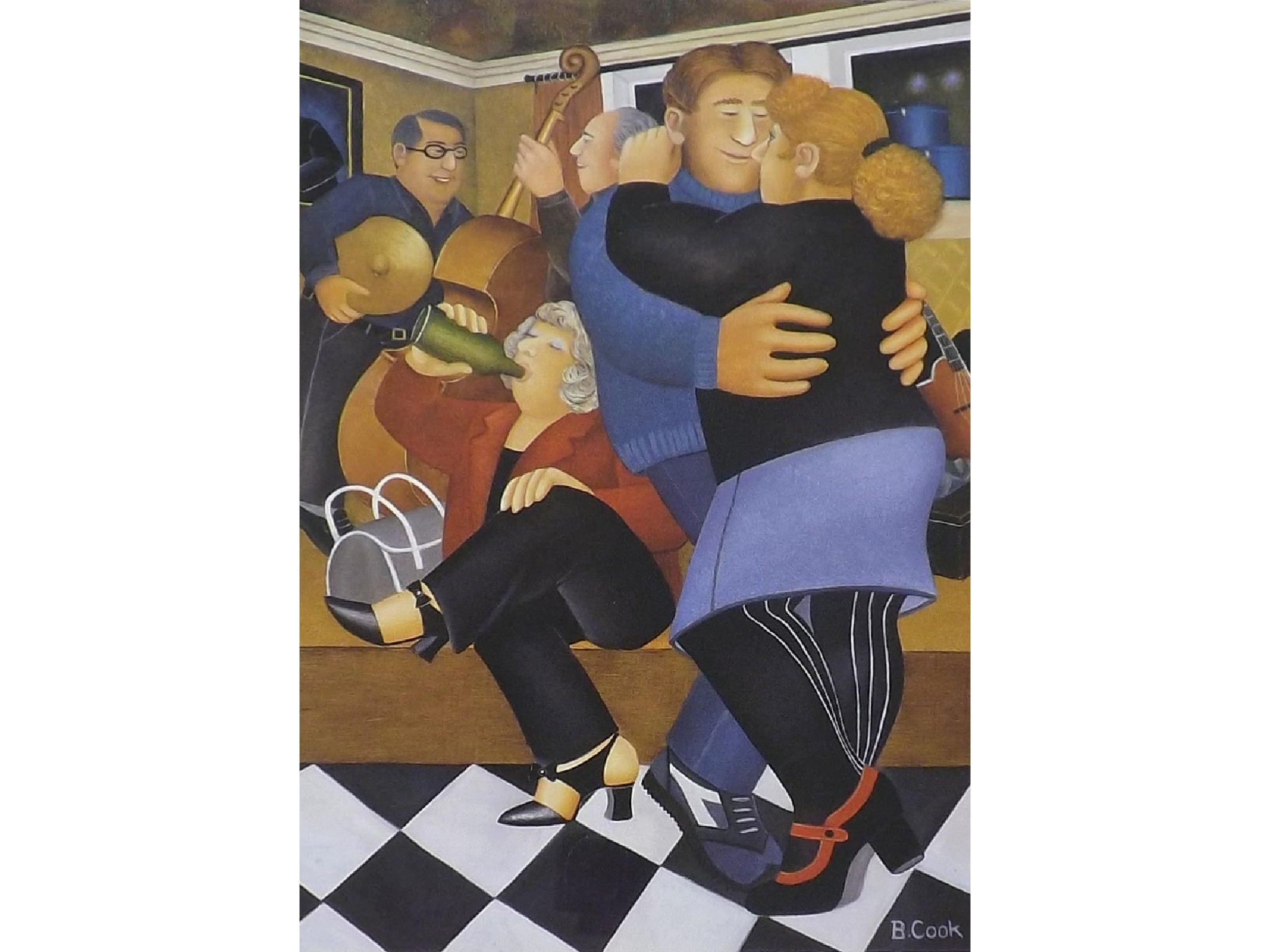 Appraisal: Beryl Cook - - 'Shall We Dance' signed colour print