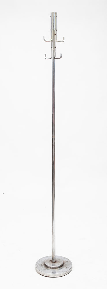 Appraisal: COAT RACK Chromed metal x in diam Estimate -