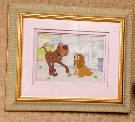 Appraisal: ANIMATION CELL Disney's Lady and the Tramp with Lady and