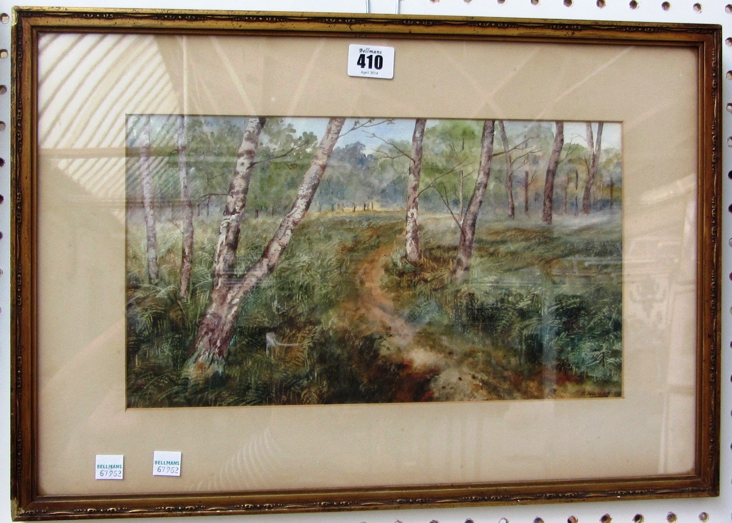 Appraisal: Henry Howard - A wooded path watercolour signed cm x