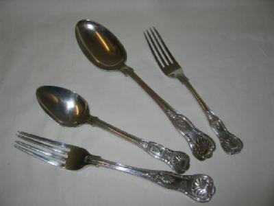 Appraisal: A VICTORIAN PART FLATWARE SERVICE in Diamond Heal Kings pattern