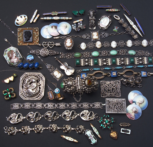 Appraisal: Jewelry assorted lot of pieces th c through mid- th