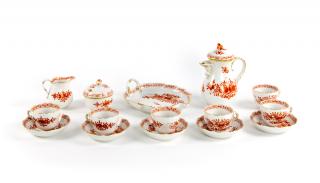 Appraisal: A MEISSEN PORCELAIN TEA SERVICE FOR SIX A MEISSEN PORCELAIN