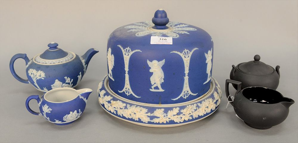 Appraisal: Five piece wedgwood group to include Jasper ware blue and